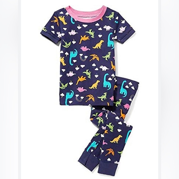 Old Navy Other - Toddler Girl's Navy Blue Dinosaur, Rainbow Cotton Pajama Pants Set